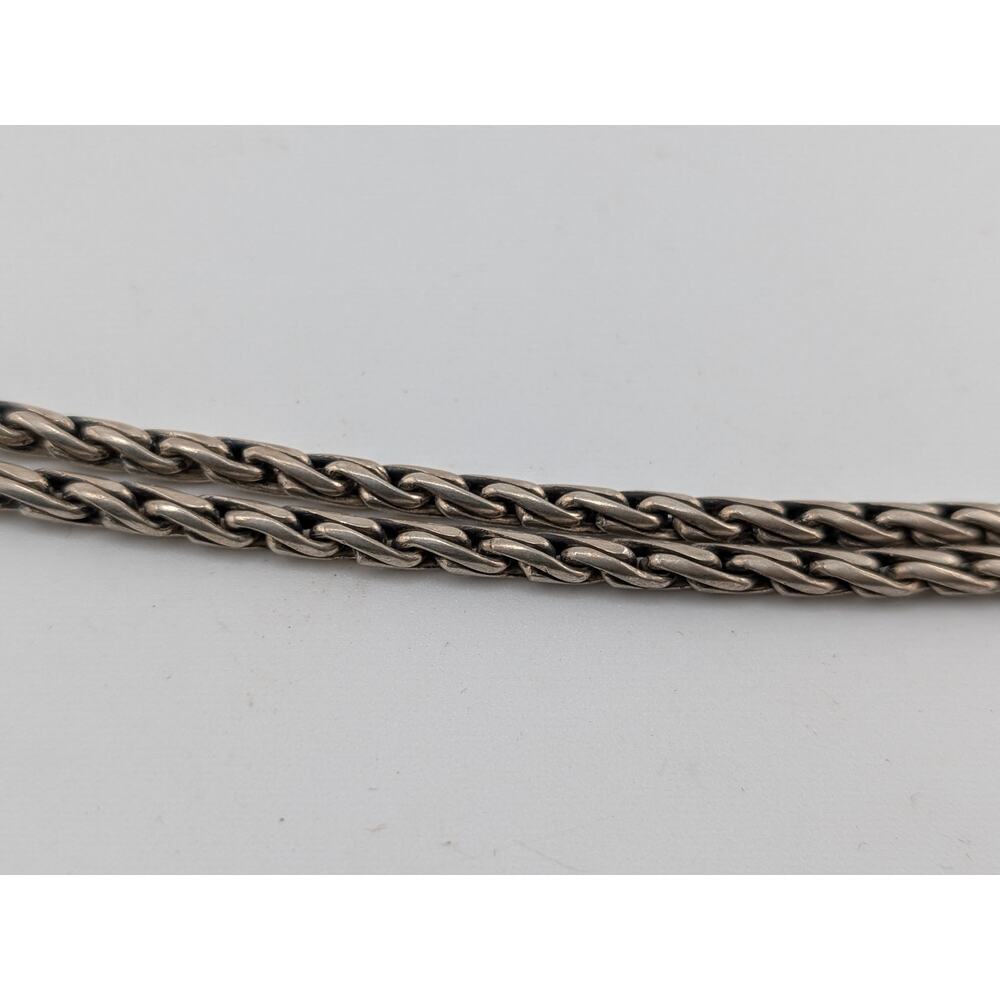 Sterling Silver Multi Chain Braided Bracelet 7 Inch Vintage Style - Picture 7 of 8
